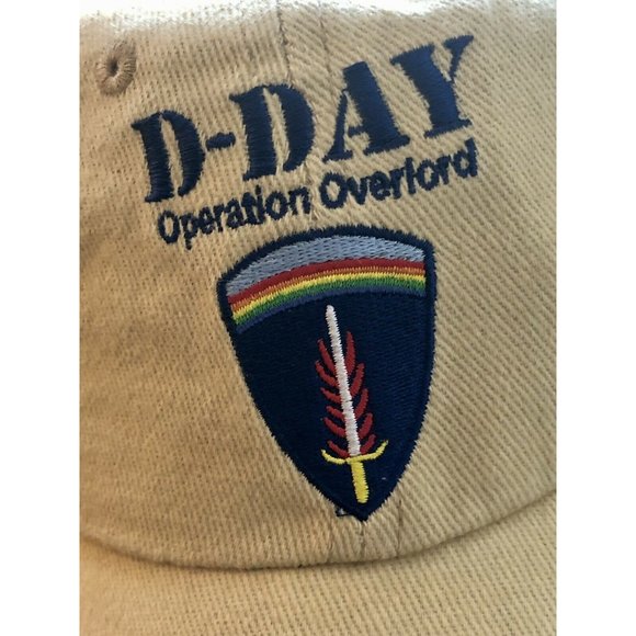 D-Day 1944 Normandy embroidered Op Overlord memorial 70th cap hat 100% cotton - Picture 2 of 7
